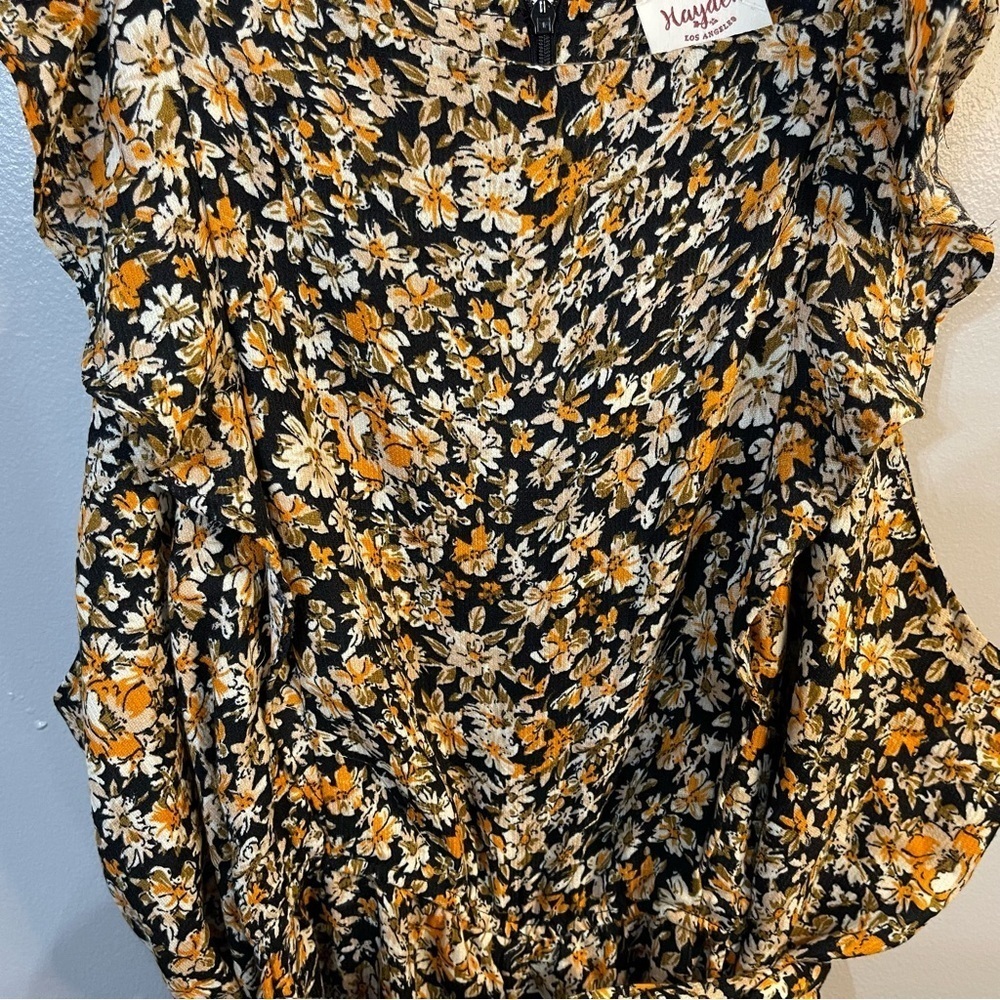 Hayden Belted Ruffle Shoulder Jumpsuit Size 3X - Picture 7 of 12